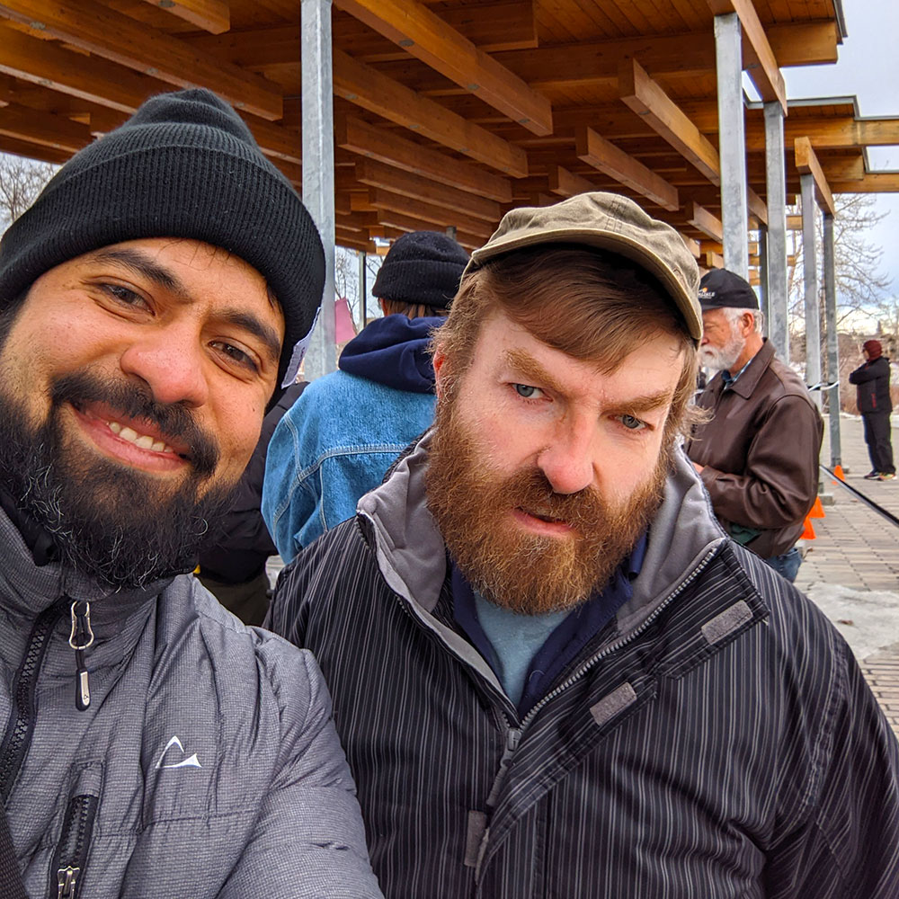 2members 2 members at a winter outing